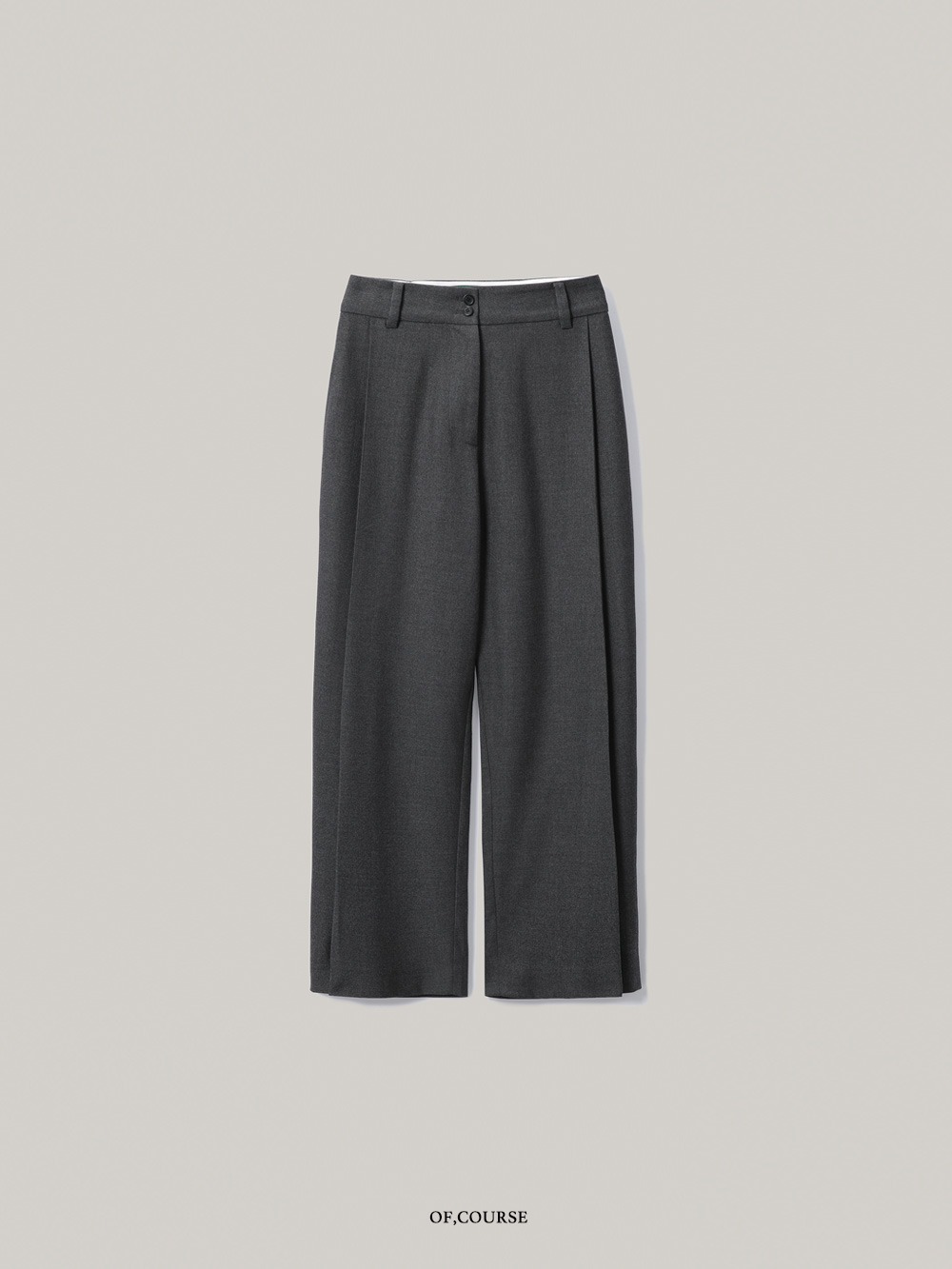 [OFC]Pleats Detailed Pants (charcoal)